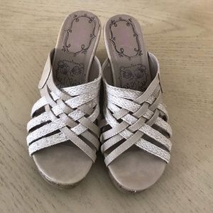 Slip on wedge sandals